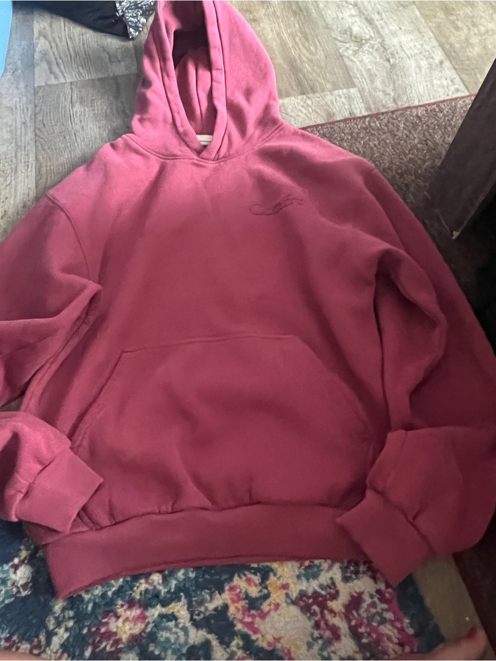 Comfrt Men's Hooded Pullover Sweatshirt in Rose